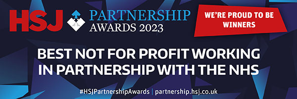 HSJ PARTNERSHIP AWARDS 2023 BEST NOT FOR PROFIT WORKING IN PARTNERSHIP WITH THE NHS B